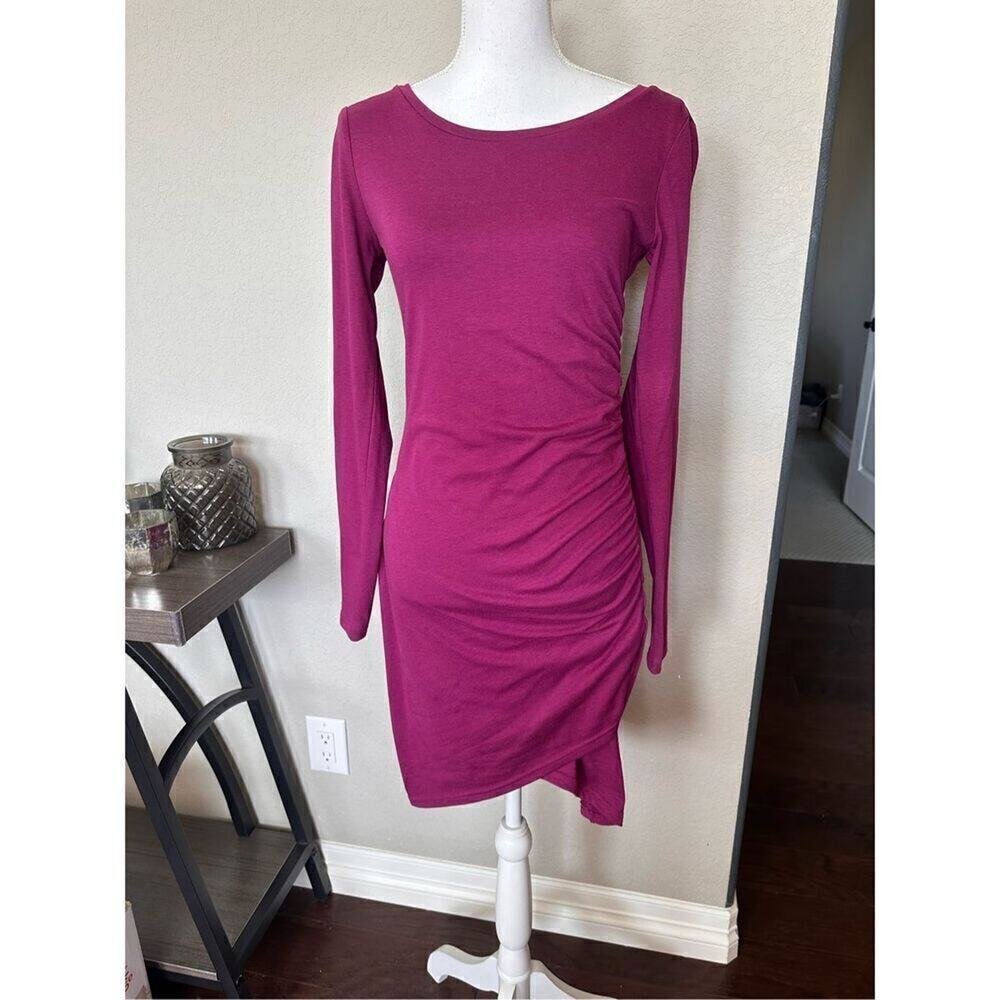 Leith Ruched Longsleeve Mini Dress